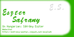 eszter safrany business card