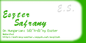 eszter safrany business card